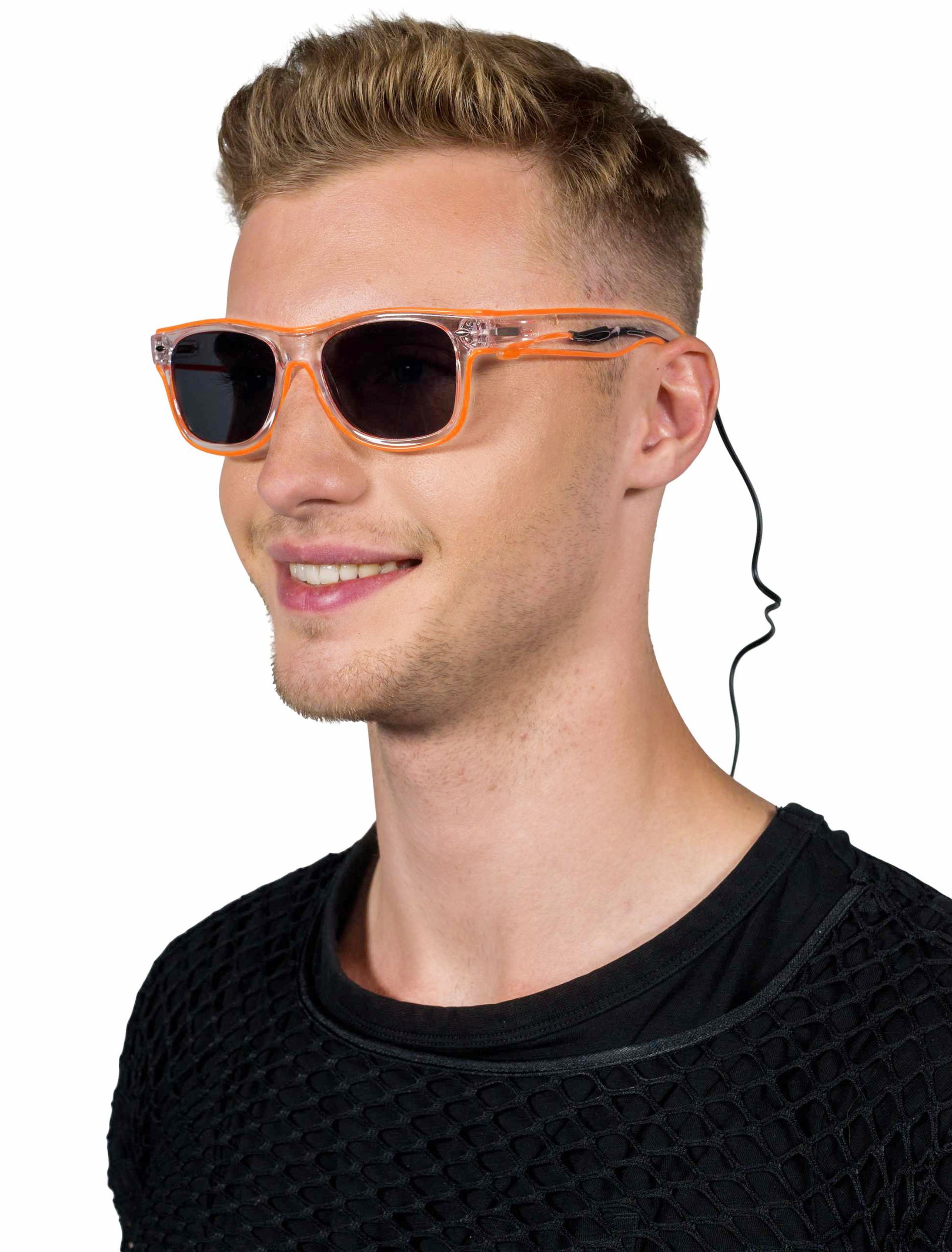 LED Brille neonorange