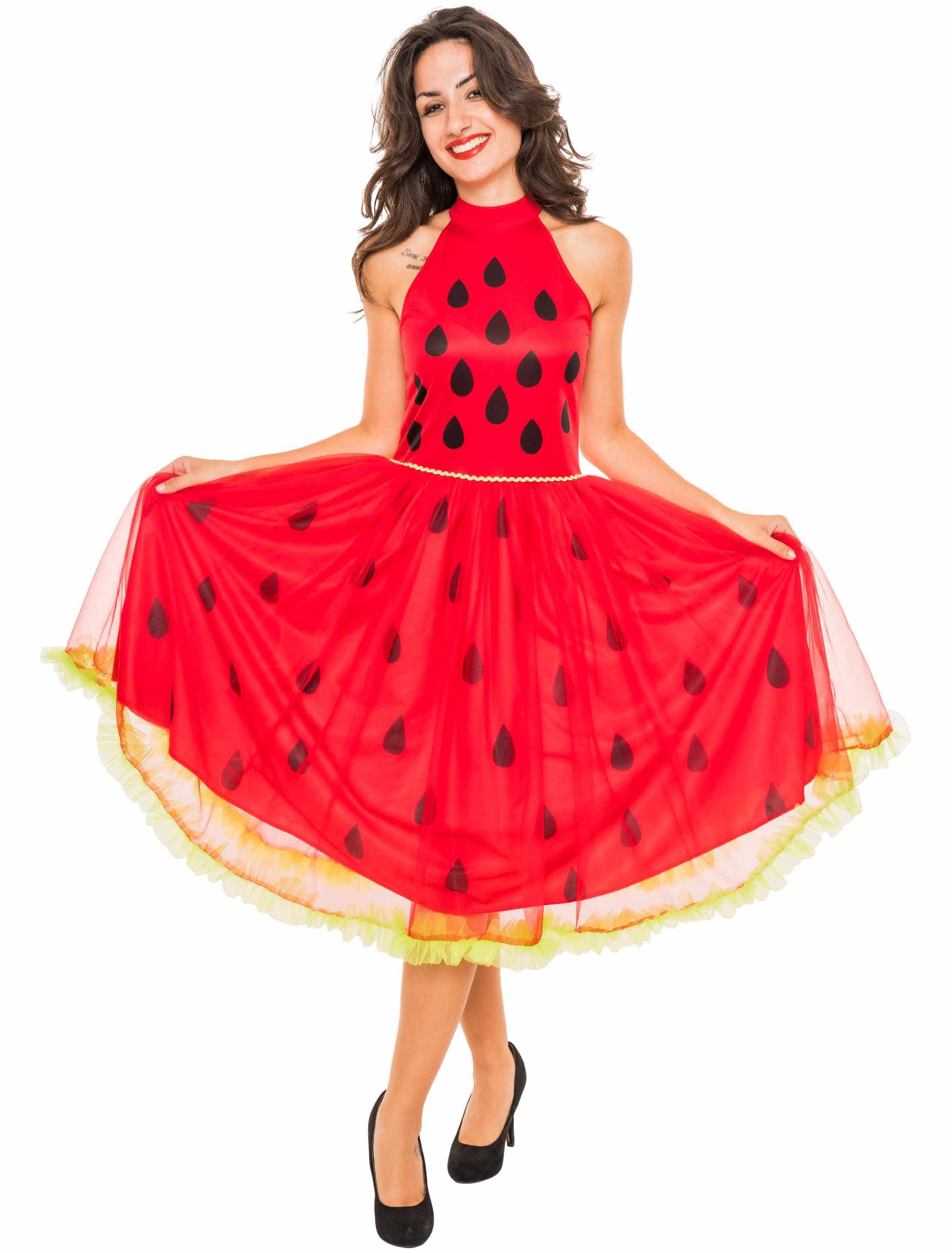 Kleid Wassermelone rot S