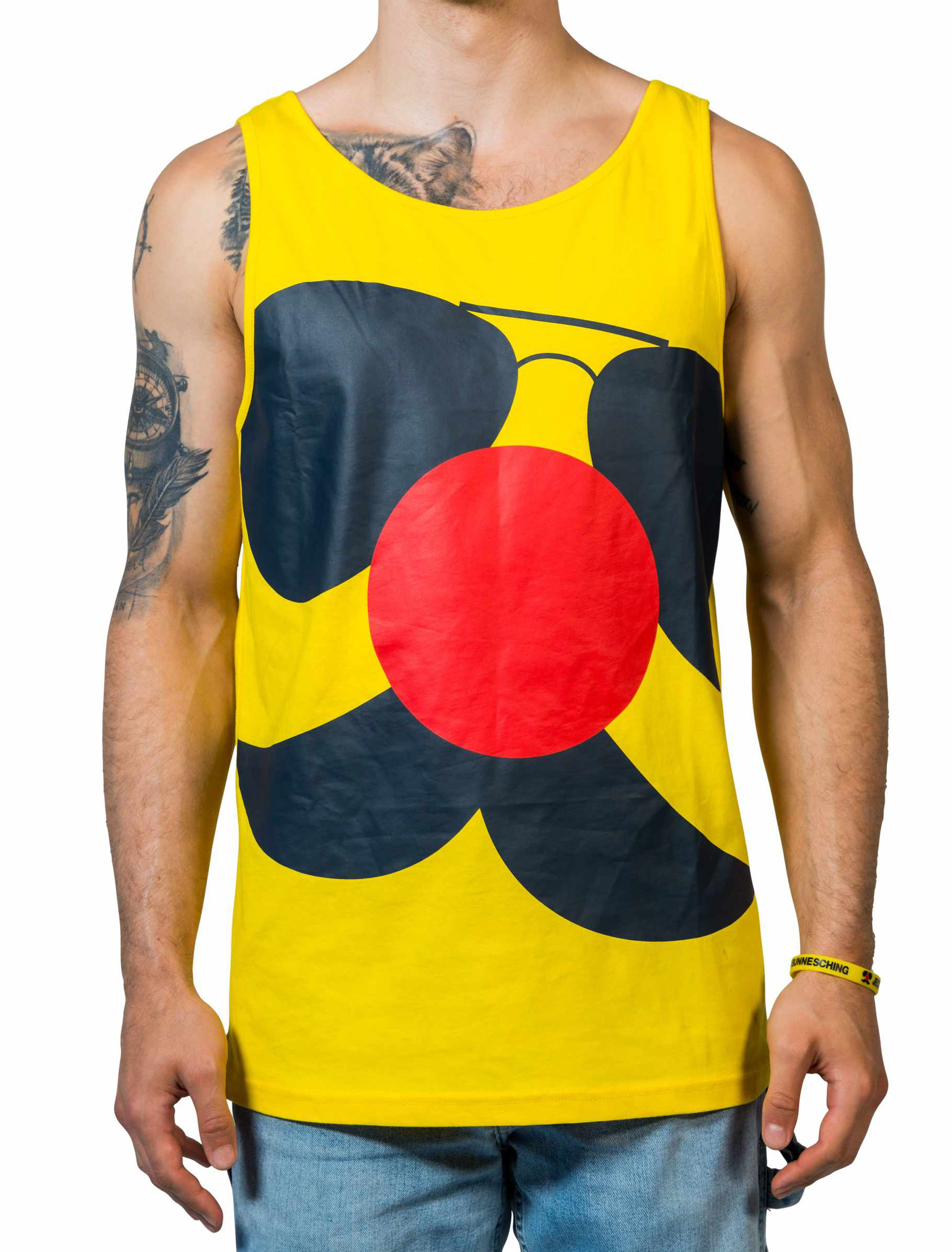 JIS Tank Top Jeck im Sunnesching Herren schwarz/gelb S/M