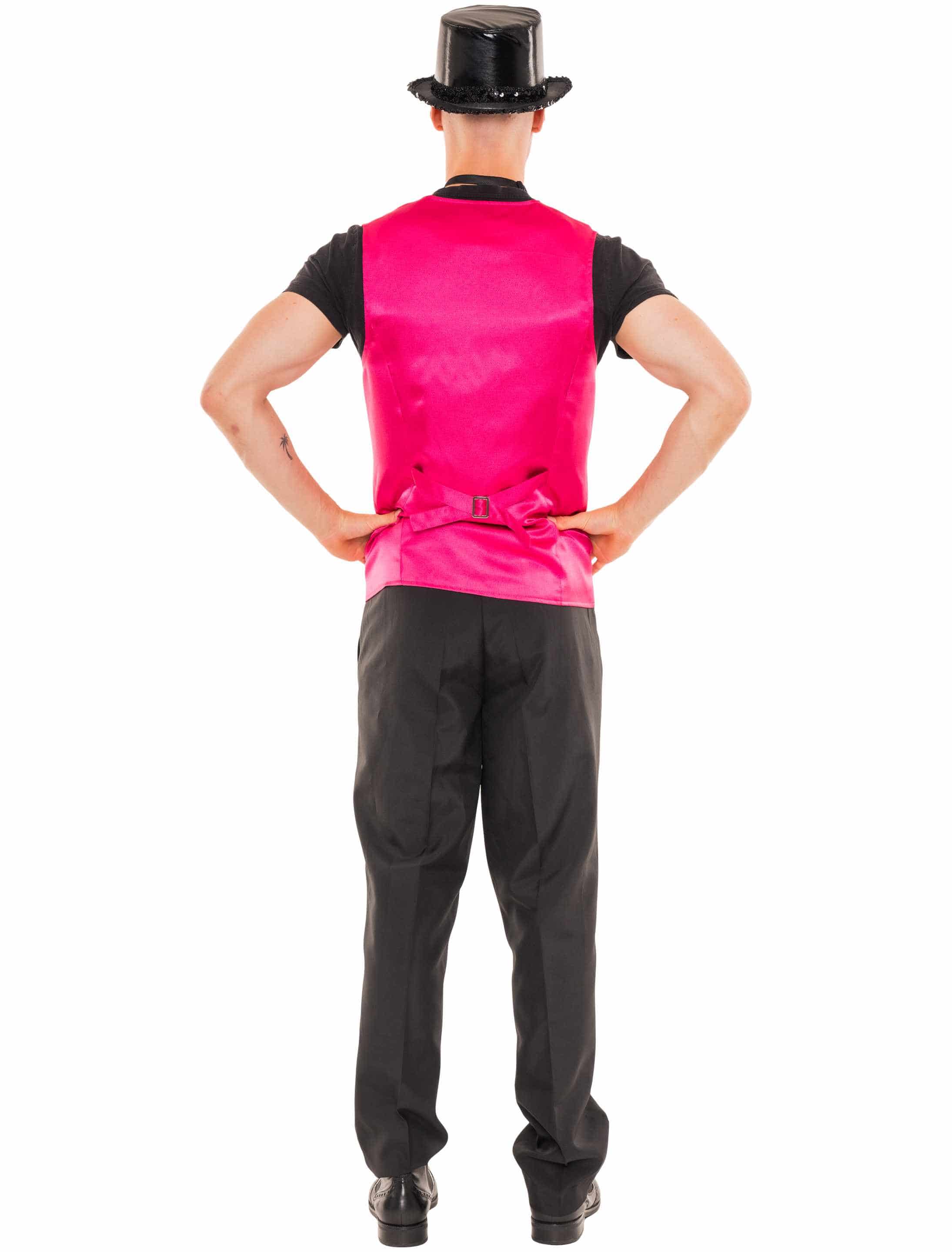 Weste Pailletten de luxe Herren pink S/M