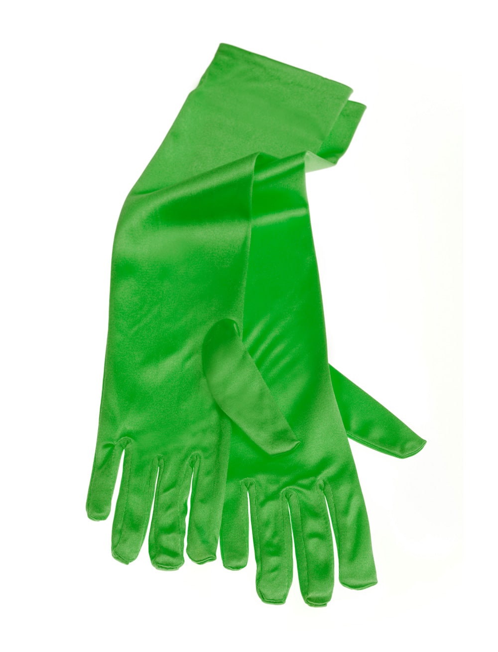 Handschuhe Satin 40cm Damen grün one size