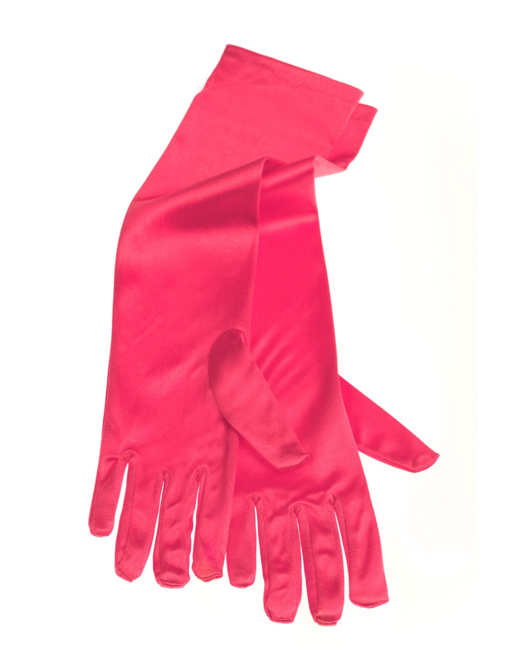Handschuhe Satin 40cm Damen pink one size