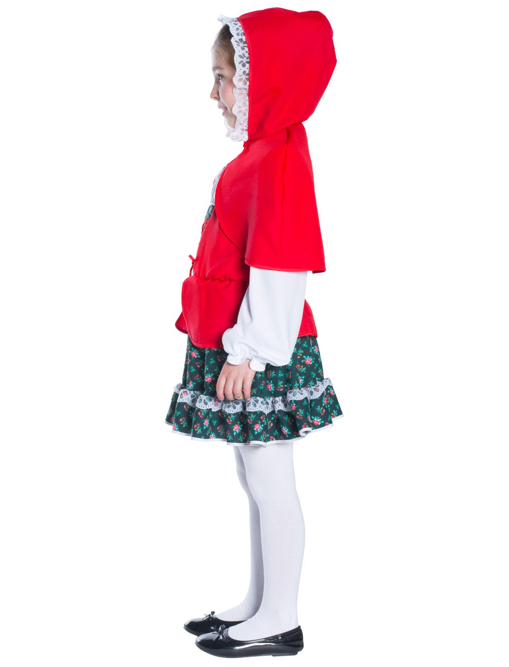 Kleid Rotkäppchen mit Umhang Kinder Mädchen rot 104