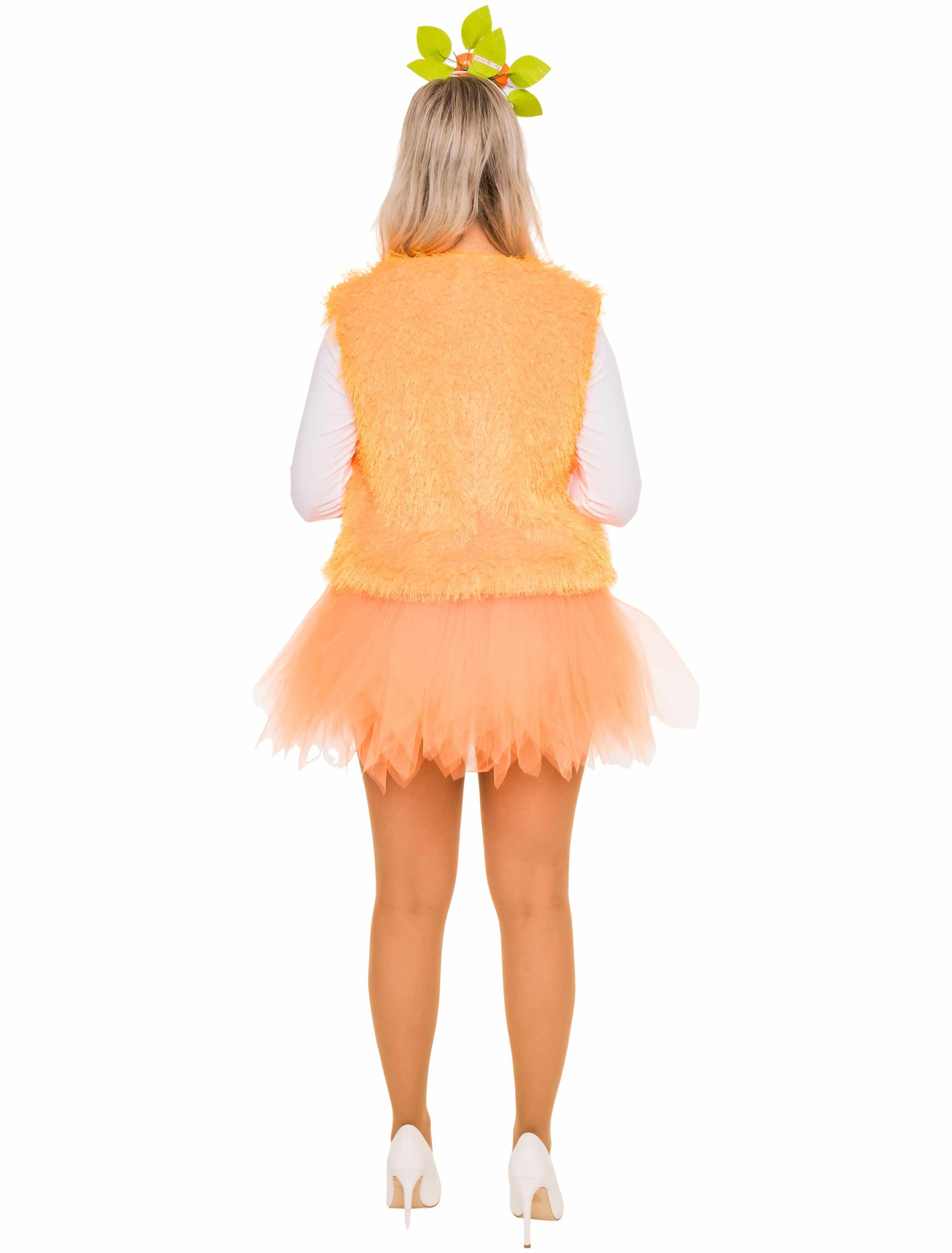 Weste mit Frottee-Fransen orange S/M