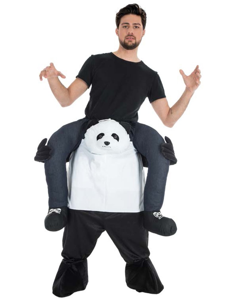 Kostüm Huckepack Panda schwarz/weiß one size