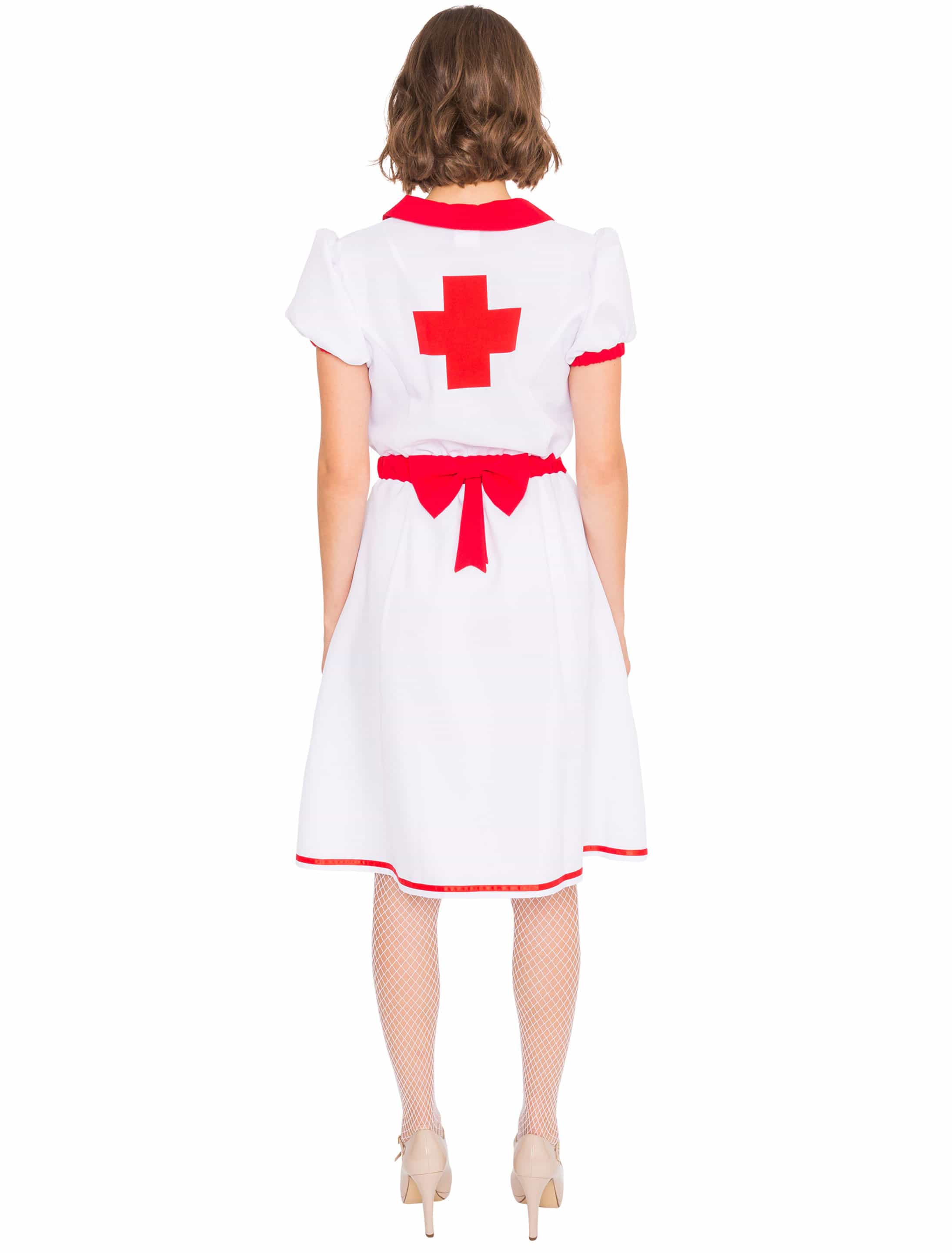 Kleid Krankenschwester rot/weiß XL
