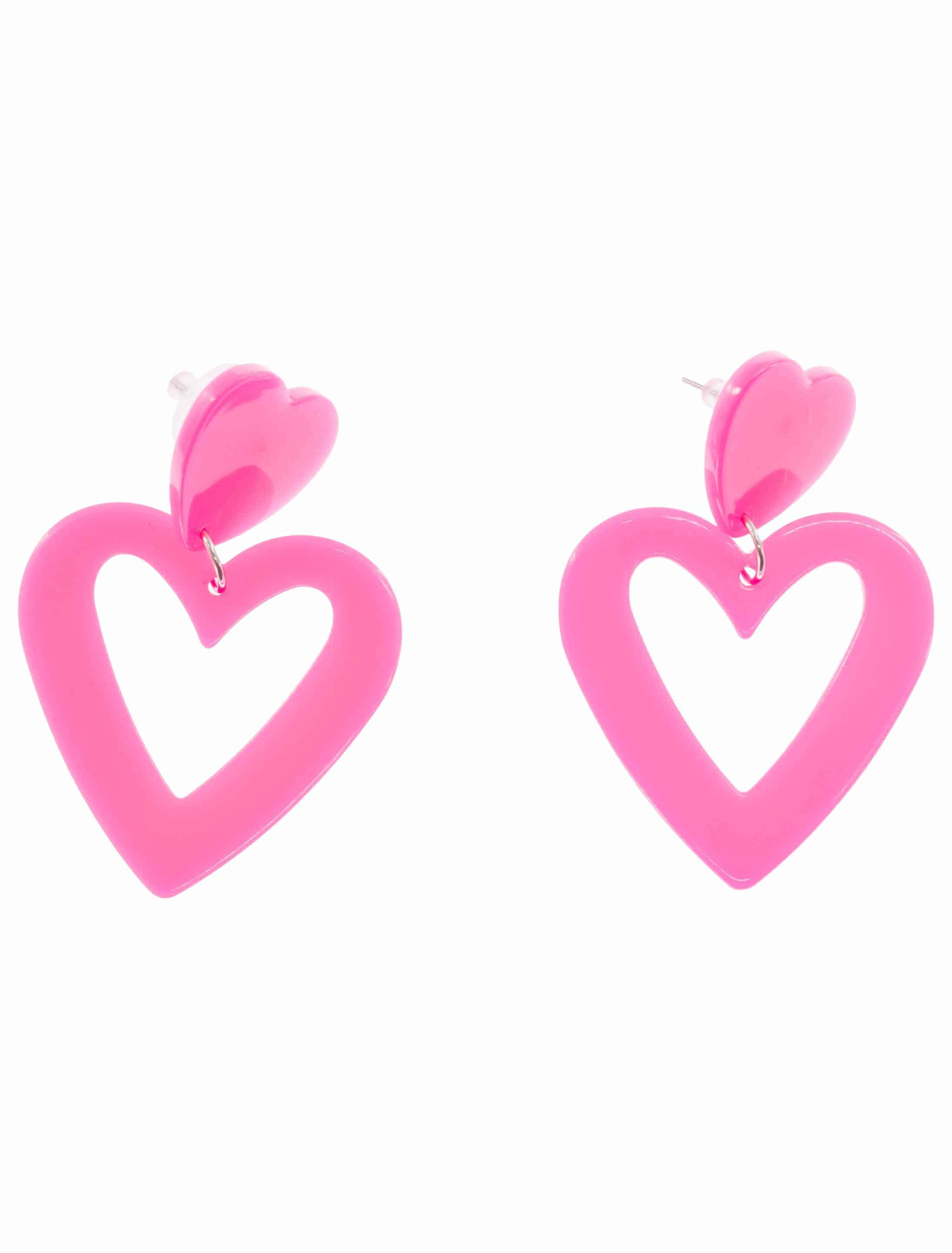 Ohrringe Herz pink
