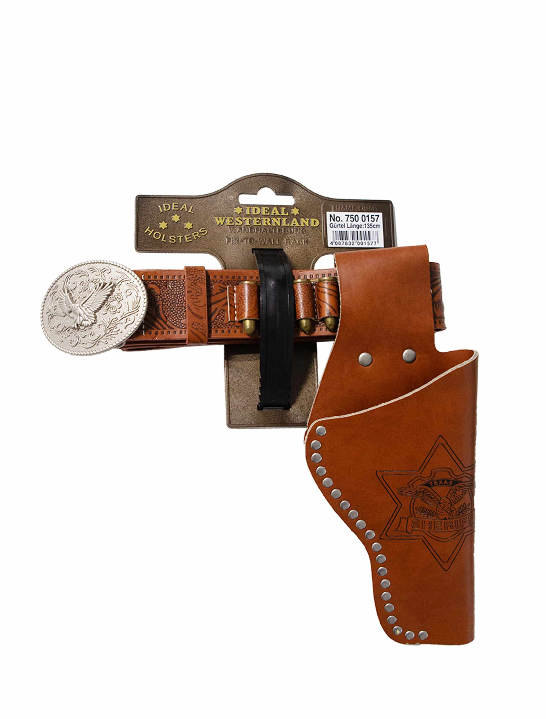 Coltgürtel Holster 135cm braun