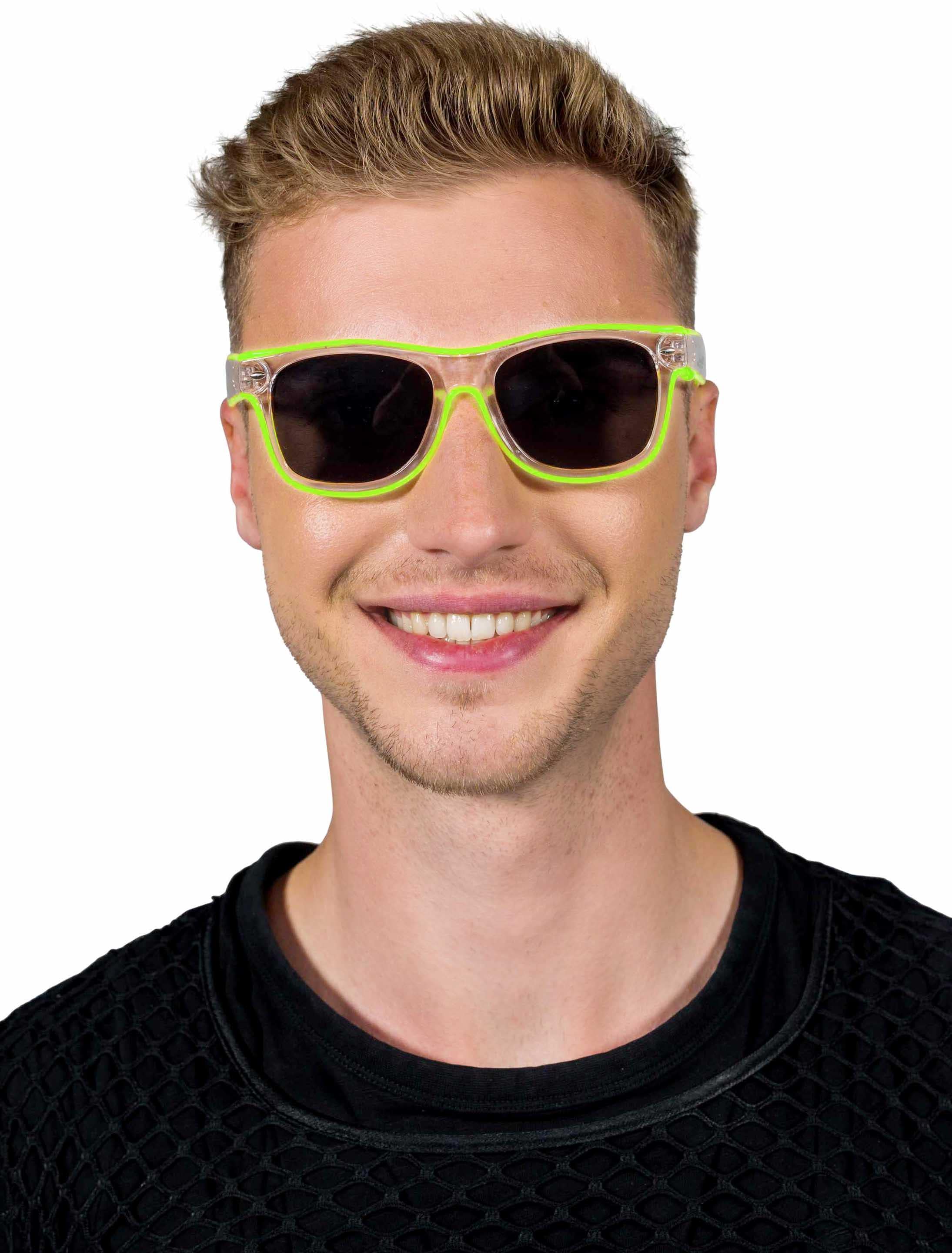 LED Brille neongrün