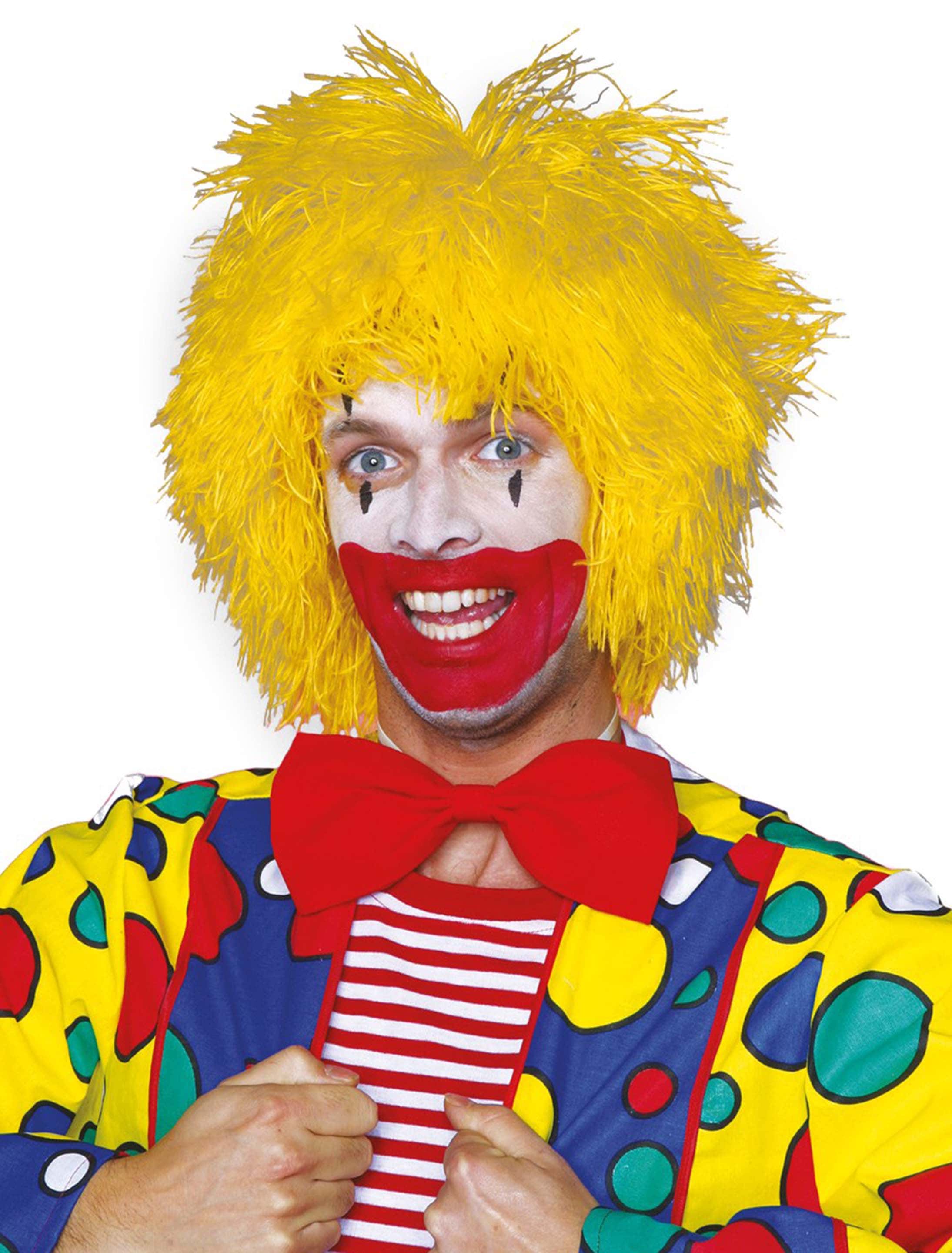 Perücke Clown Wolle gelb