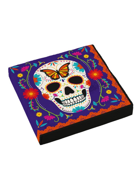 Servietten Dia de los Muertos 16 Stk. bunt