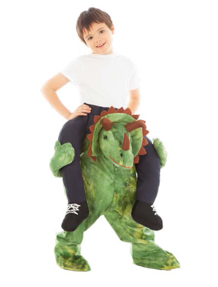 Kostüm Huckepack Triceratops Kinder grün 140