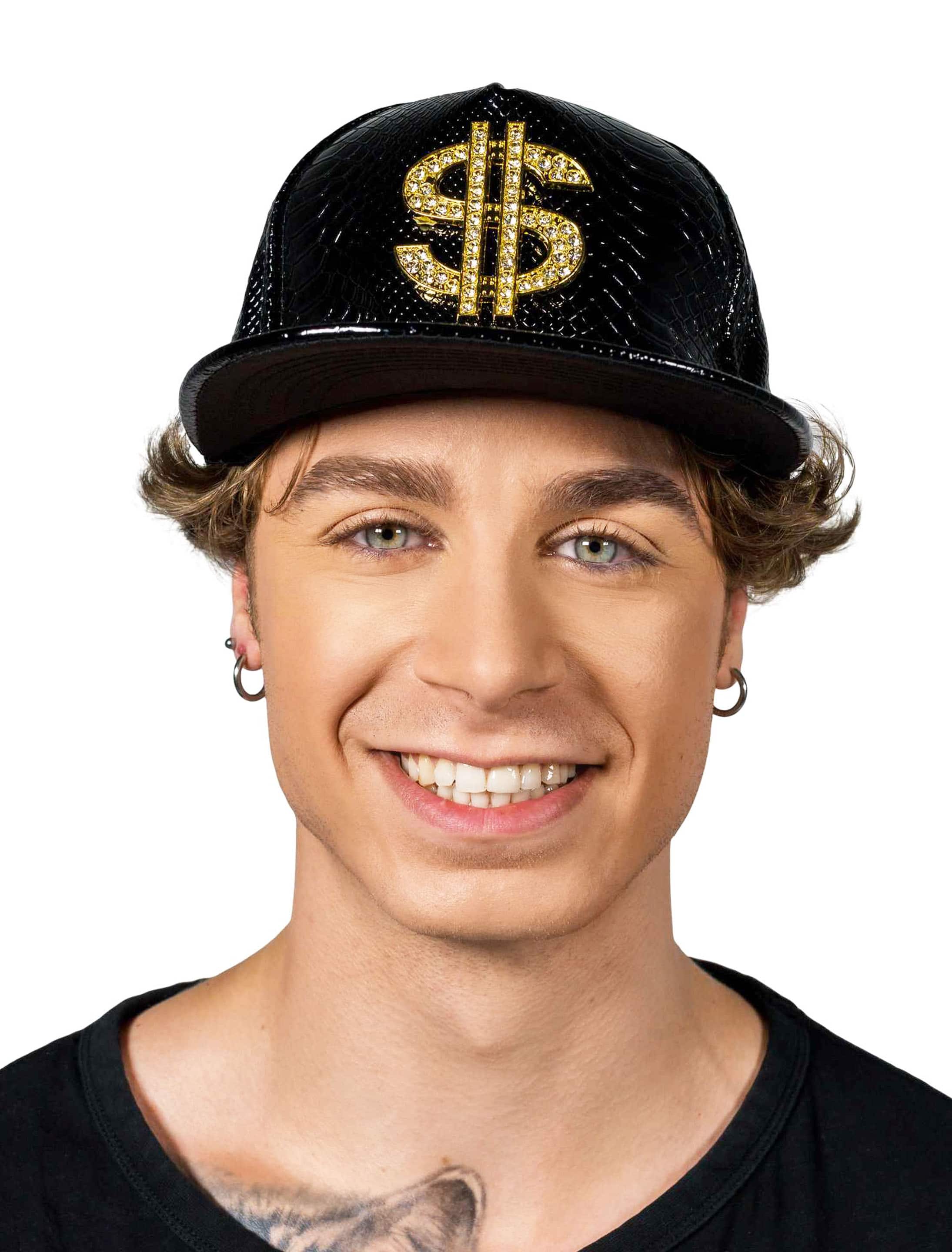 Baseball Cap Dollarzeichen schwarz