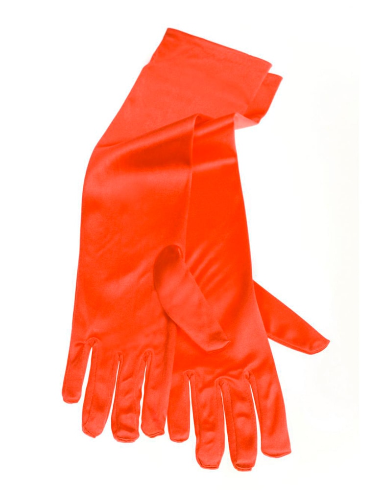 Handschuhe Satin 40cm orange
