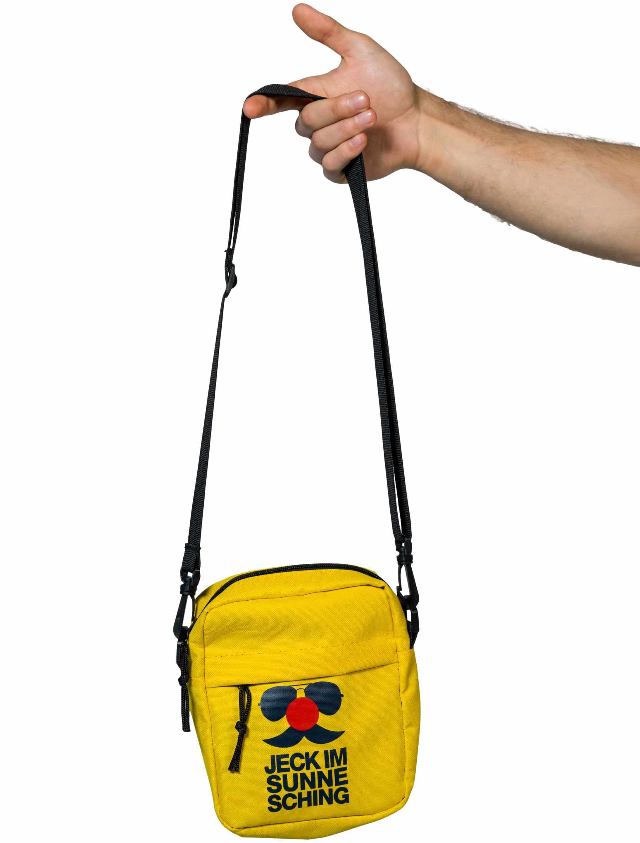 JIS Schultertasche Jeck im Sunnesching schwarz/gelb