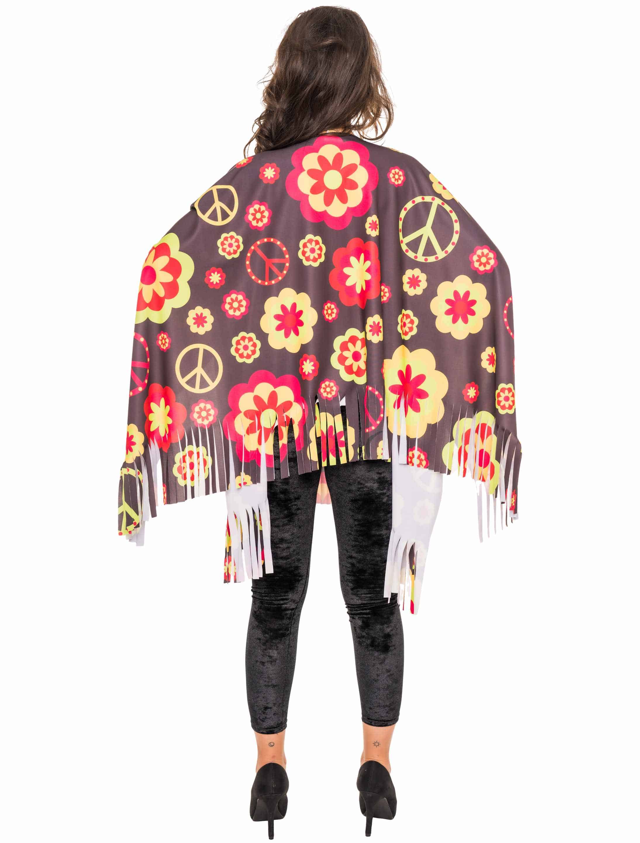 Poncho Blumen bunt one size