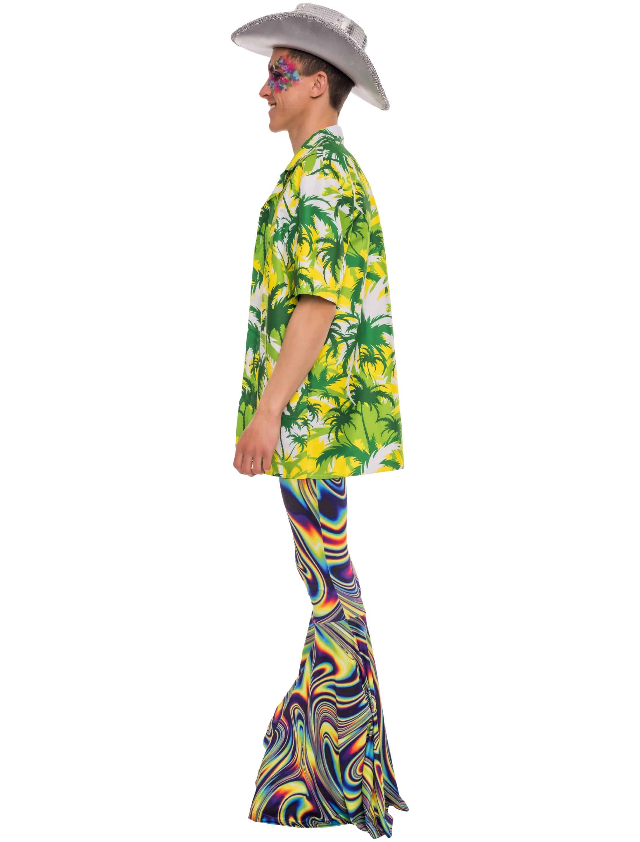 Hawaiihemd Print Herren grün 3XL