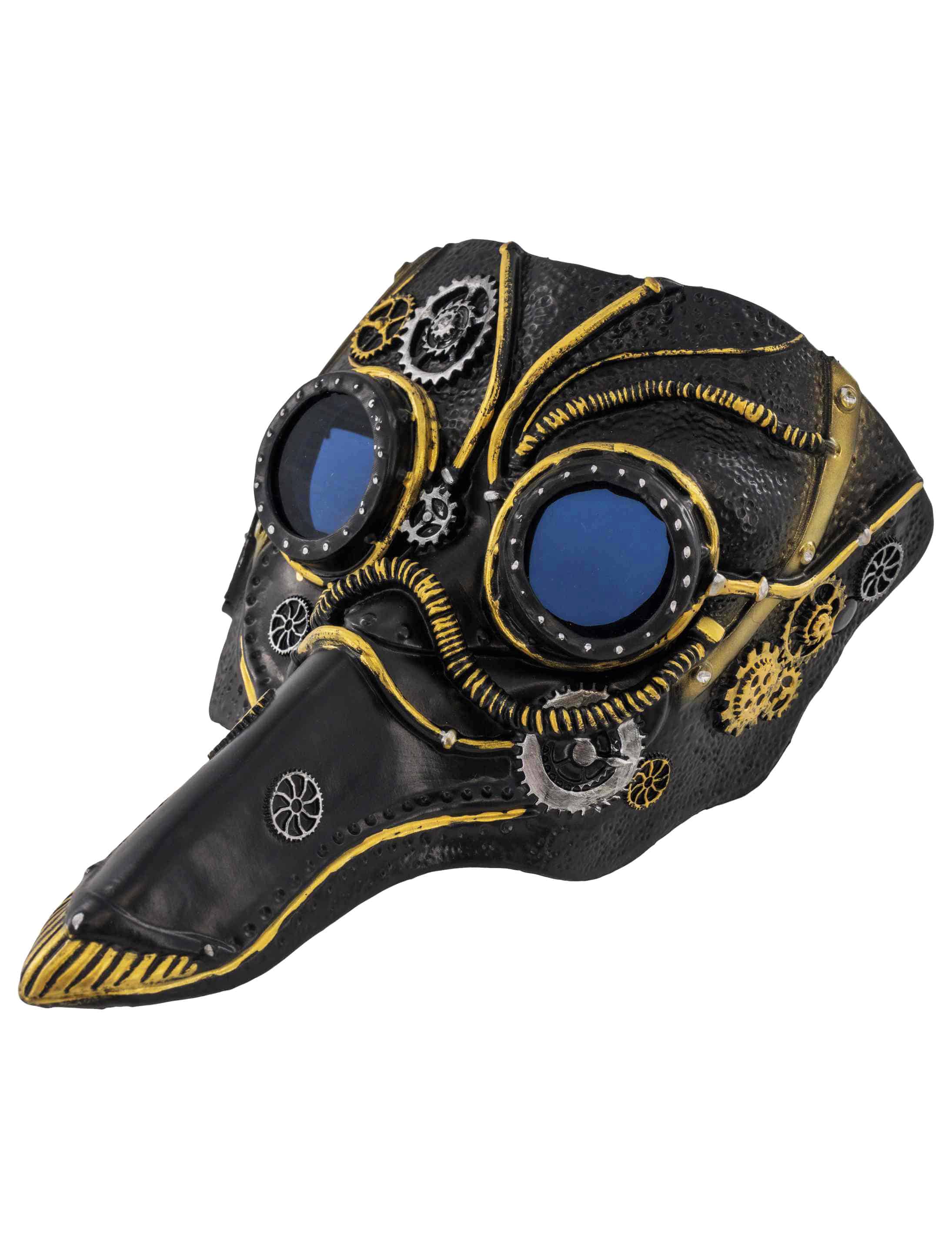 Maske Steampunk Rabe gold