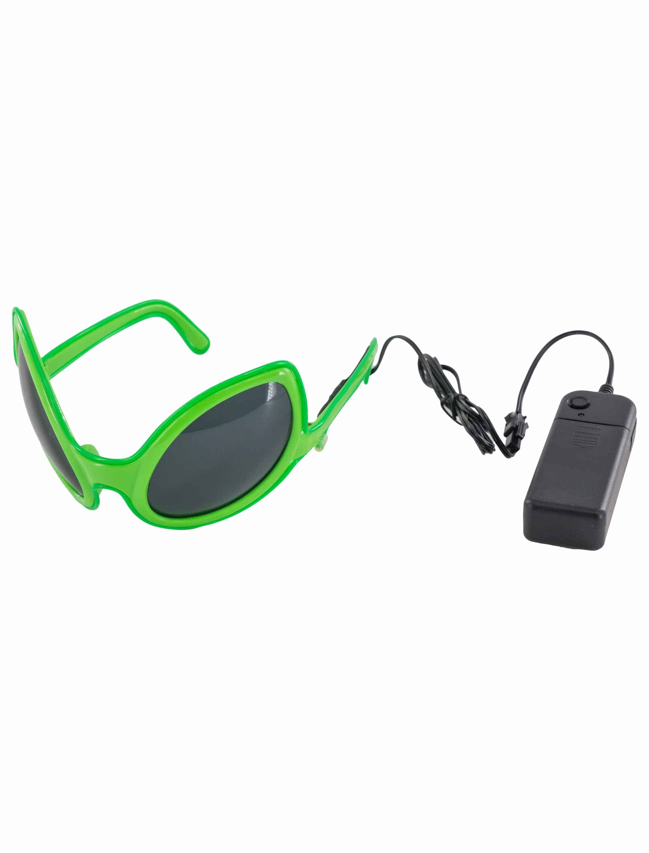 LED Brille Alien grün