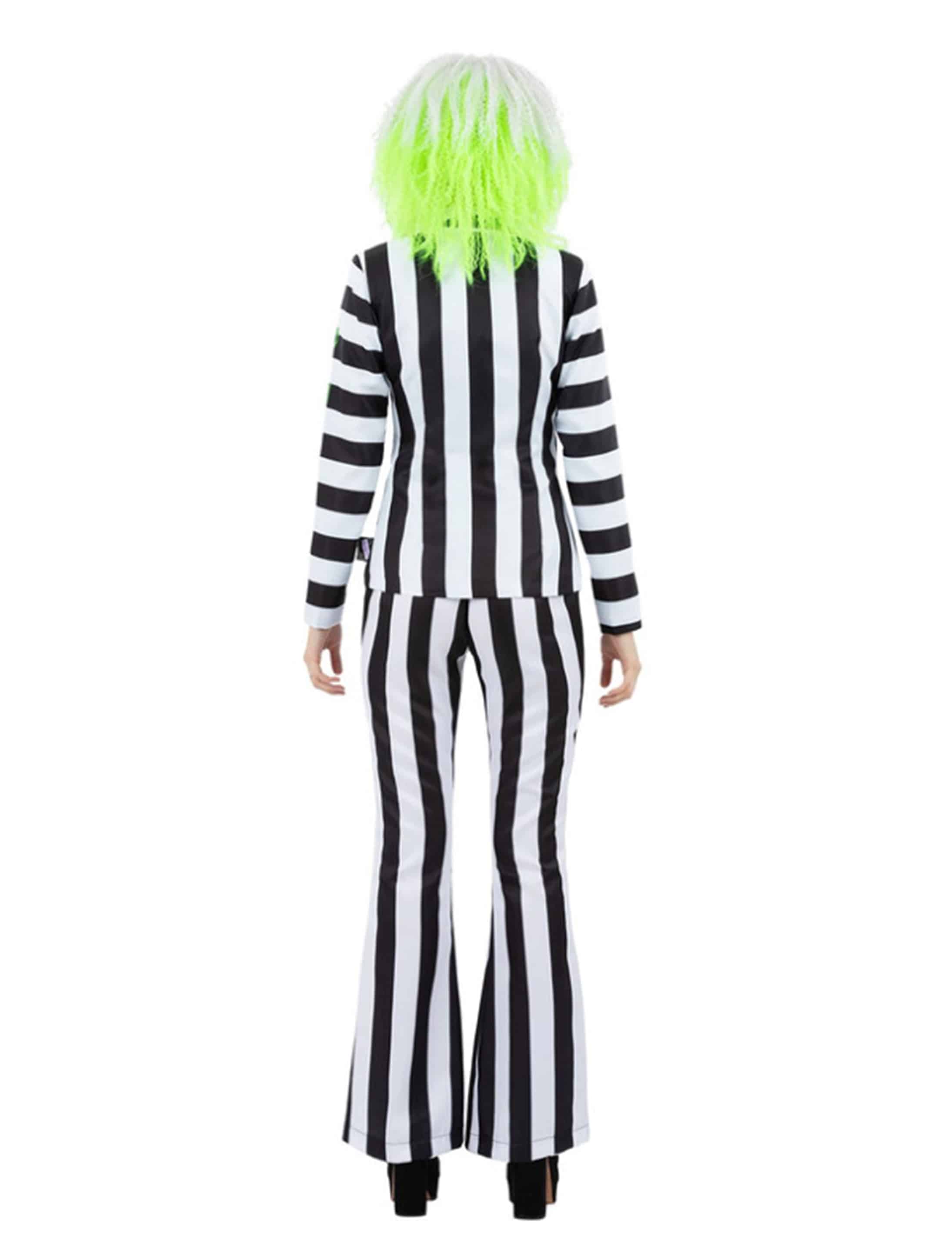 Anzug Beetlejuice 3tlg. Damen schwarz/weiß M