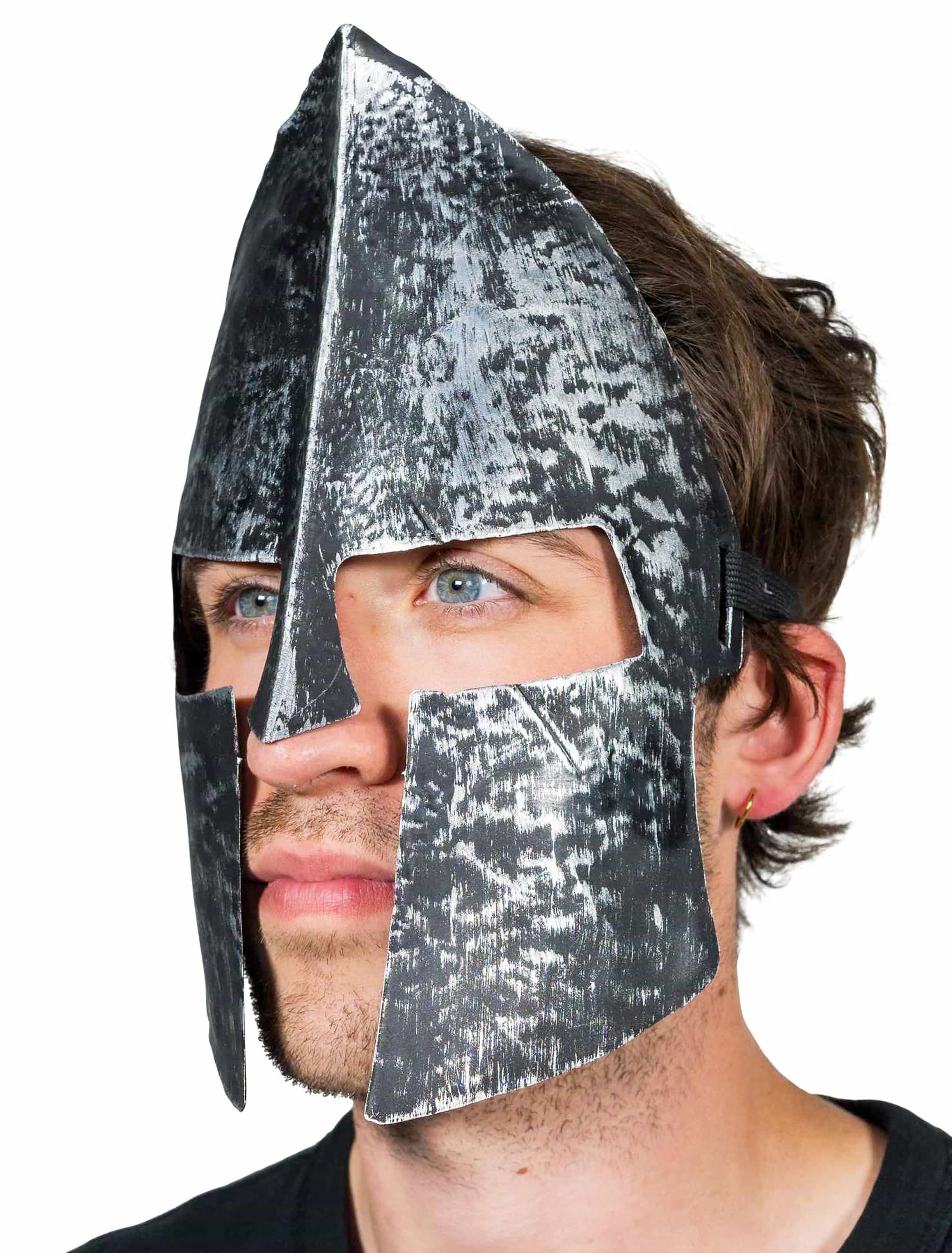 Maske Ritterhelm silber