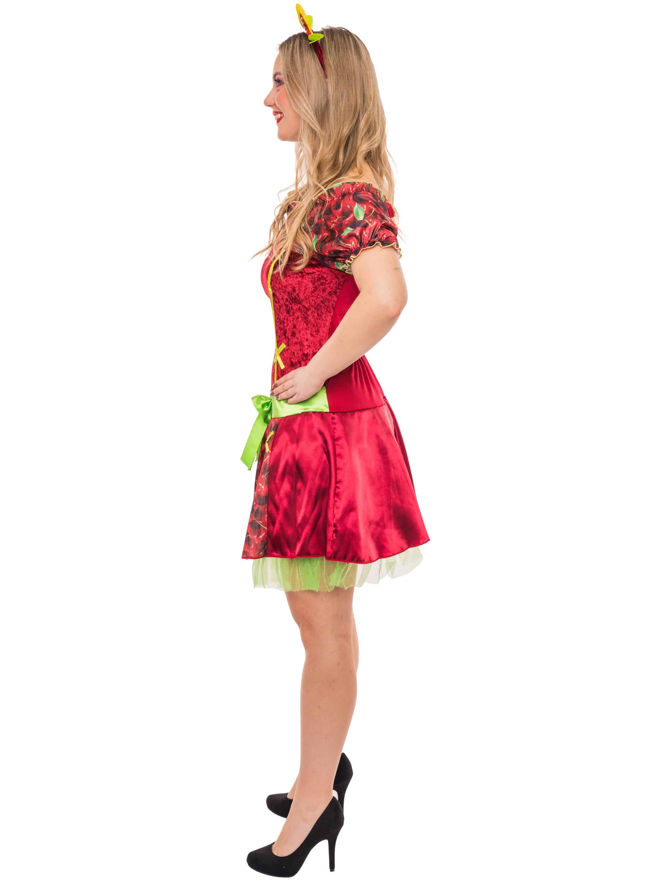 Kleid Kirsche Damen rot 34