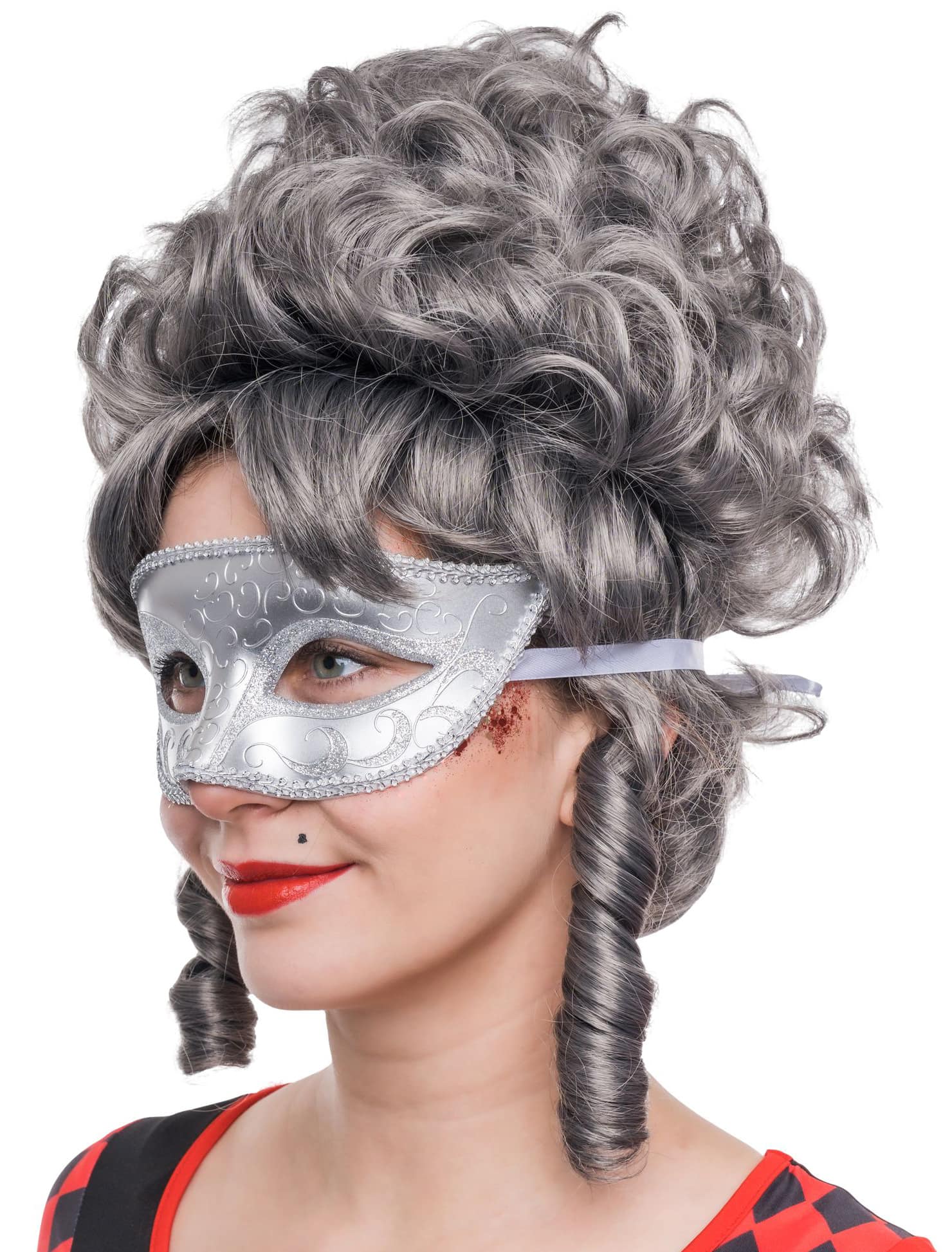 Venezianische Maske in metallic silber