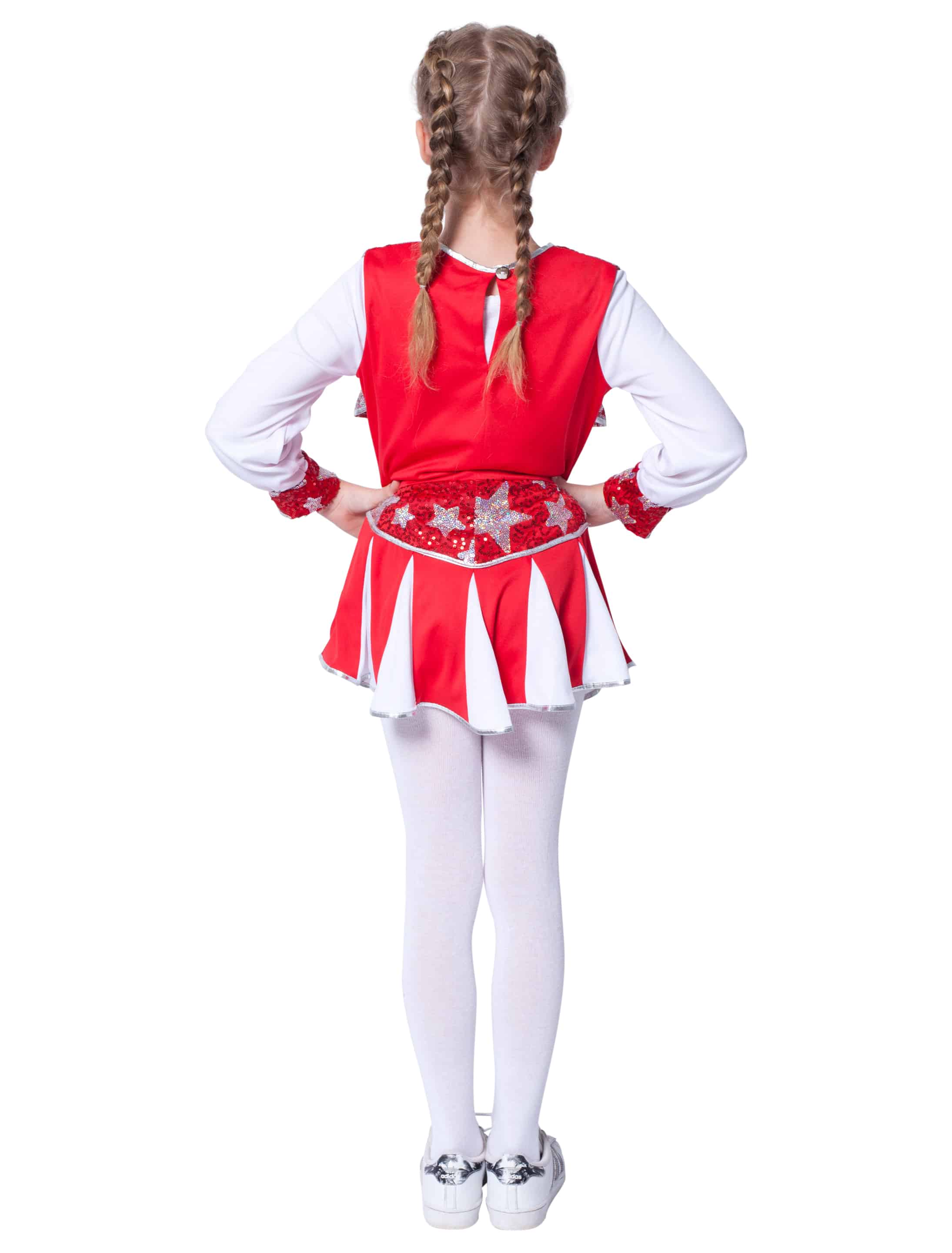 Kleid Cheerleader Kinder rot/weiß 164