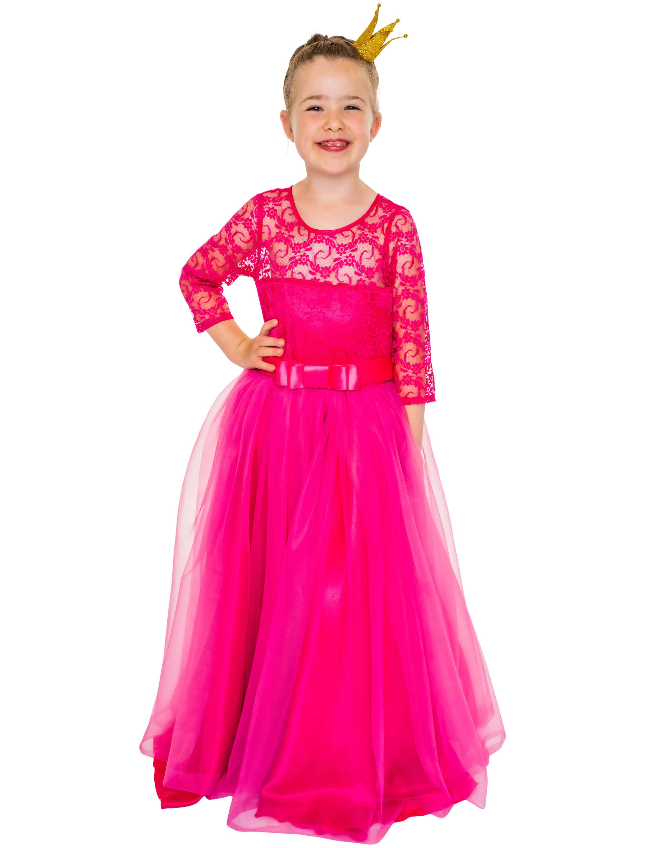 Kleid mit Spitze und Tüll 0019870-005-089 pink Kinder 104 