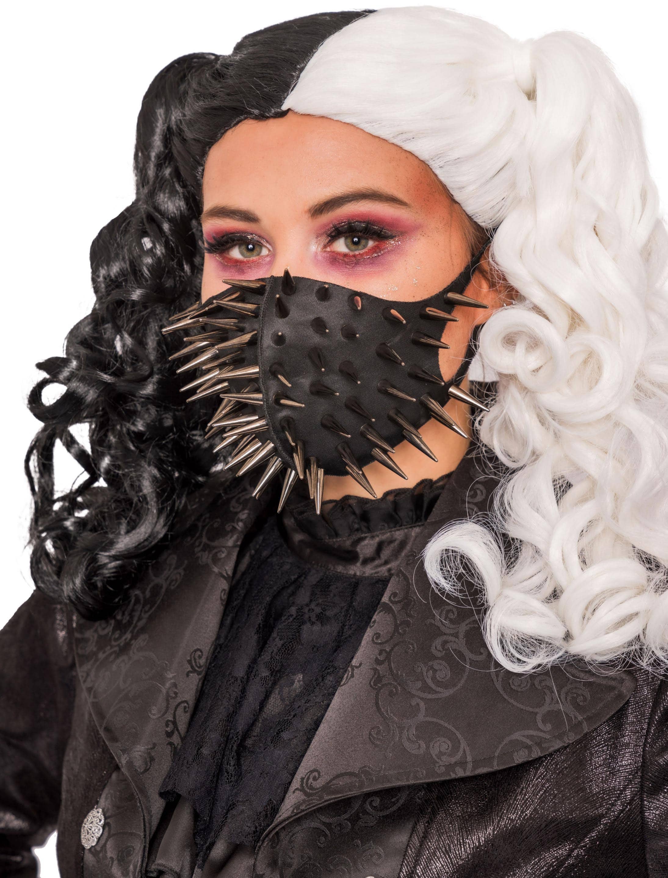 Maske Steampunk schwarz mit Nieten grau HIER kaufen » Deiters