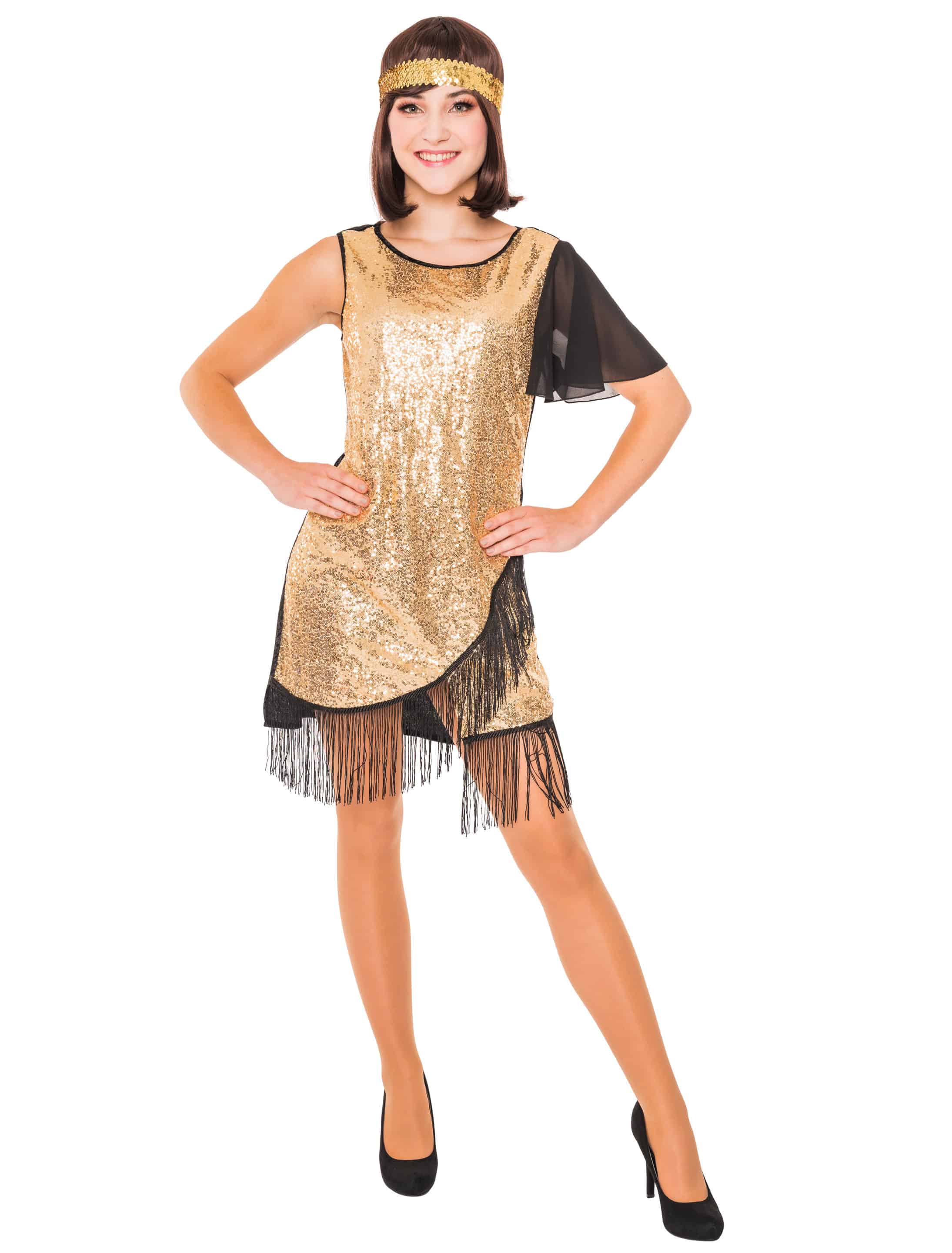 Flapper kleid hot sale gold