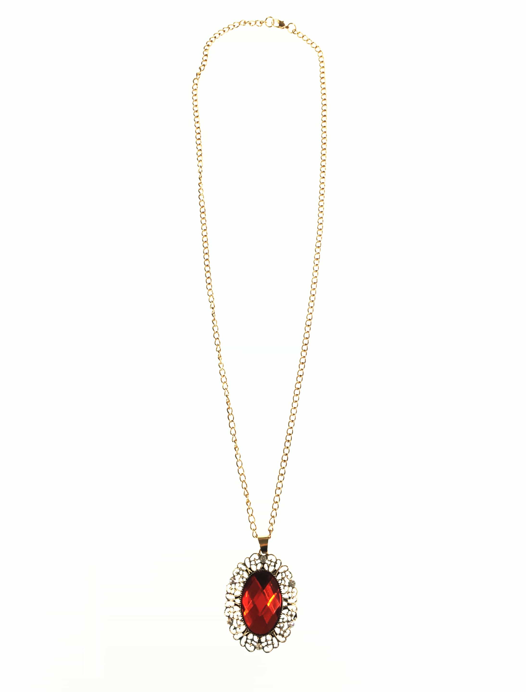 gold großem kaufen rotem Stein Deiters Halskette » mit HIER